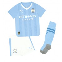 Fotbalové Dres Manchester City Jeremy Doku #11 Dětské Domácí 2023-24 Krátký Rukáv (+ trenýrky)